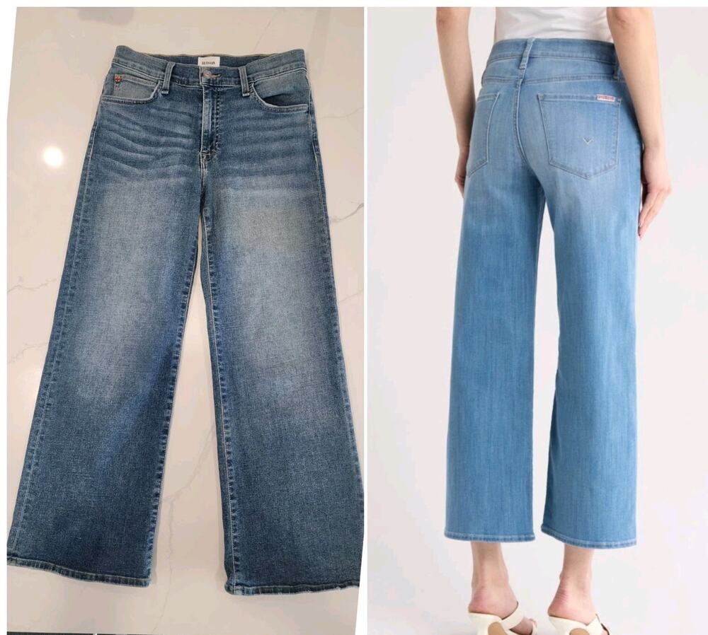 Hudson Women’s 26 (28x27) Rosalie Wide-Leg Medium Wash Jeans Mid Rise